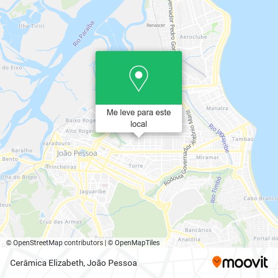 Cerâmica Elizabeth mapa
