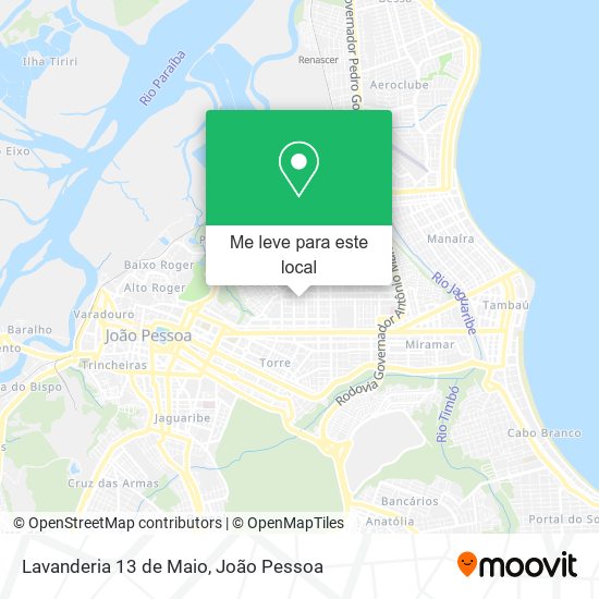 Lavanderia 13 de Maio mapa