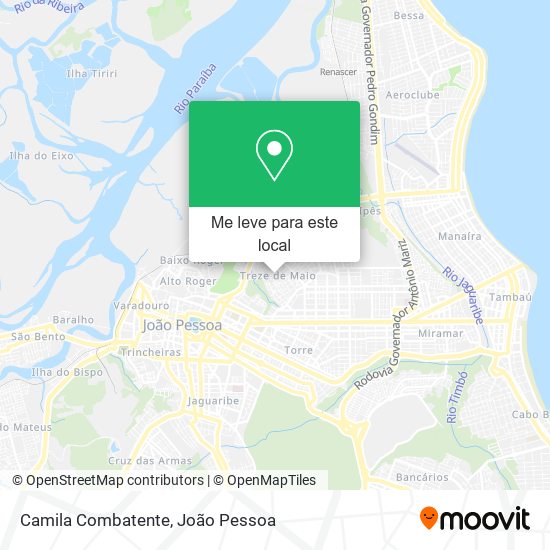 Camila Combatente mapa