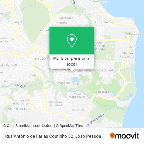 Rua Antônio de Farias Coutinho 52 mapa
