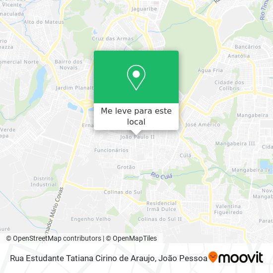 Rua Estudante Tatiana Cirino de Araujo mapa