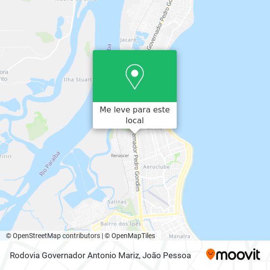 Rodovia Governador Antonio Mariz mapa