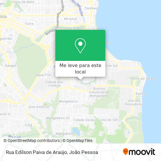 Rua Edilson Paiva de Araújo mapa