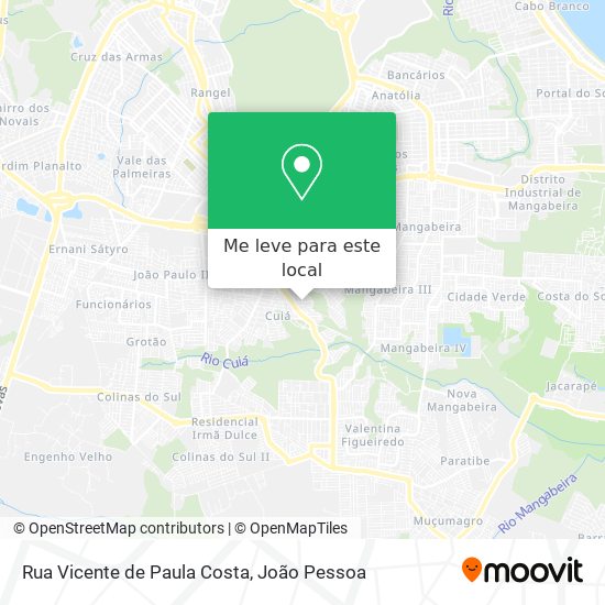 Rua Vicente de Paula Costa mapa