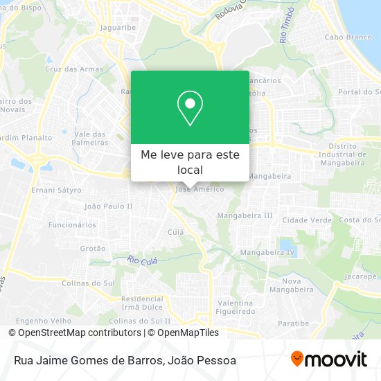 Rua Jaime Gomes de Barros mapa