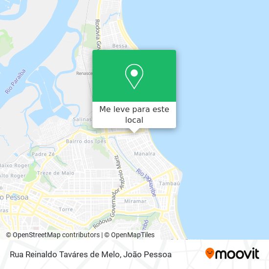 Rua Reinaldo Taváres de Melo mapa