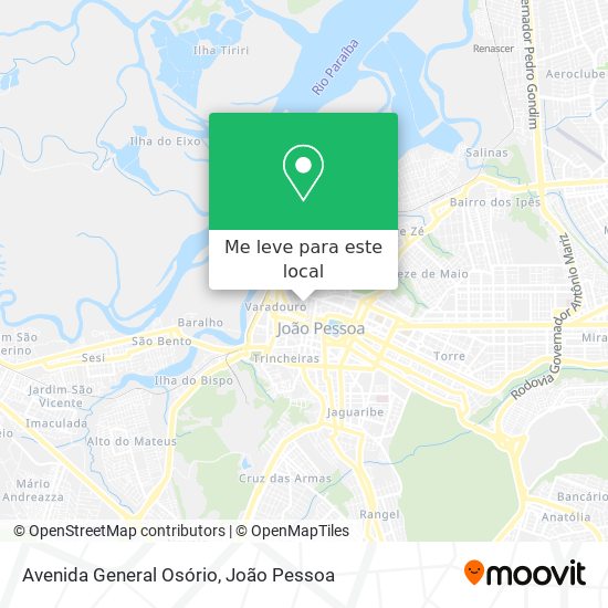Avenida General Osório mapa
