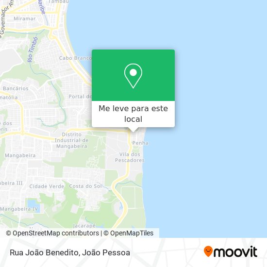 Rua João Benedito mapa