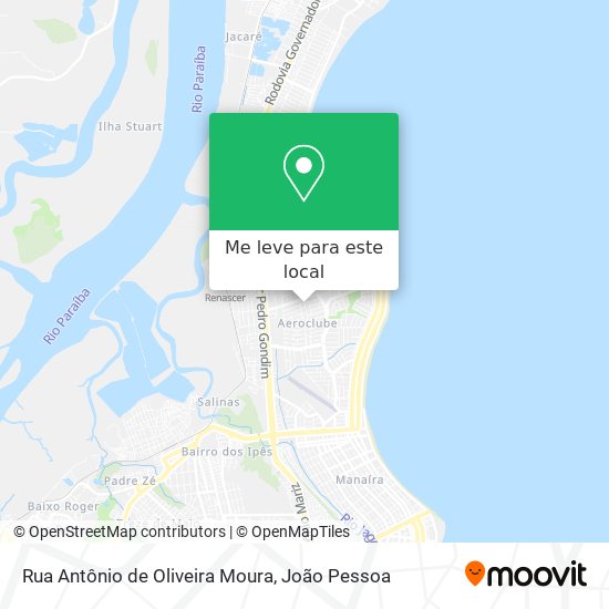Rua Antônio de Oliveira Moura mapa
