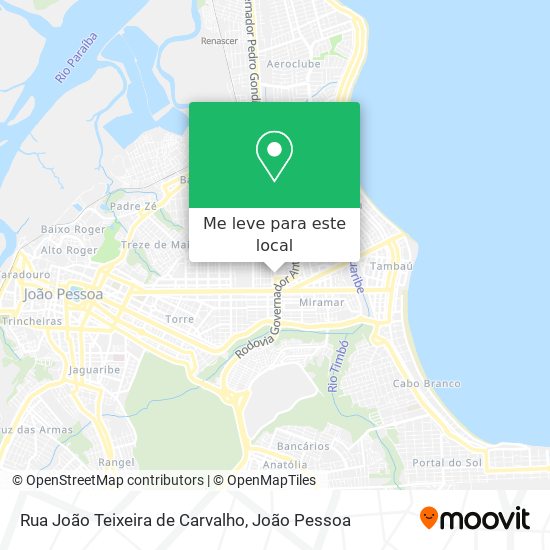 Rua João Teixeira de Carvalho mapa