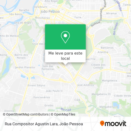 Rua Compositor Agustin Lara mapa