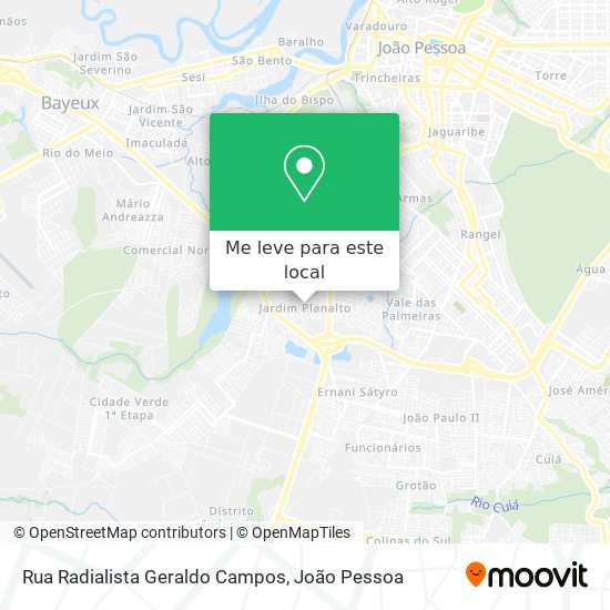 Rua Radialista Geraldo Campos mapa