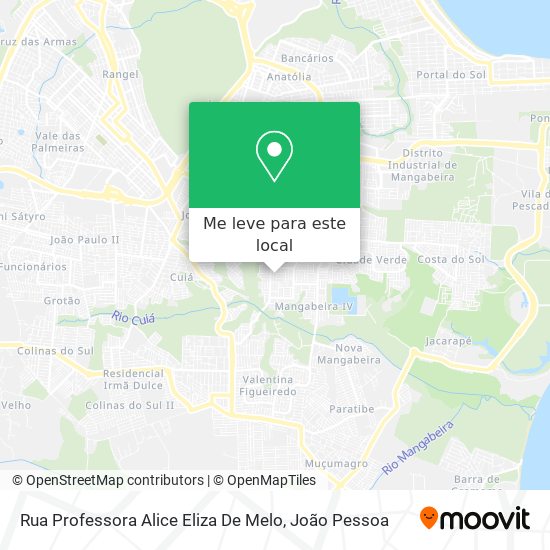 Rua Professora Alice Eliza De Melo mapa