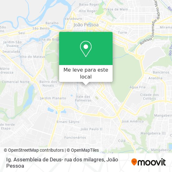 Ig. Assembleia de Deus- rua dos milagres mapa