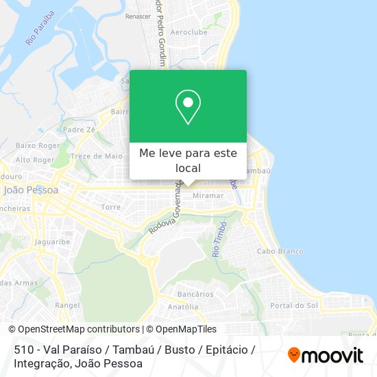 510 - Val Paraíso / Tambaú / Busto / Epitácio / Integração mapa
