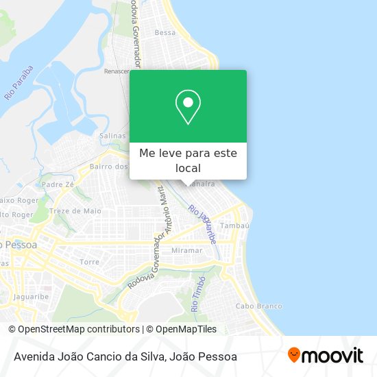 Avenida João Cancio da Silva mapa
