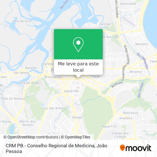 CRM PB - Conselho Regional de Medicina mapa