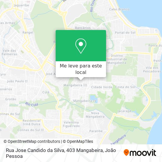 Rua Jose Candido da Silva, 403 Mangabeira mapa