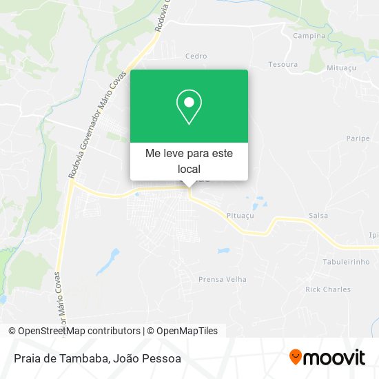 Praia de Tambaba mapa