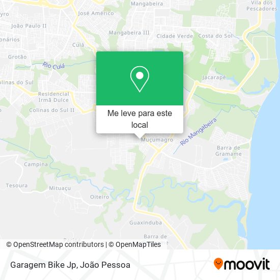 Garagem Bike Jp mapa