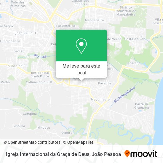 Igreja Internacional da Graça de Deus mapa
