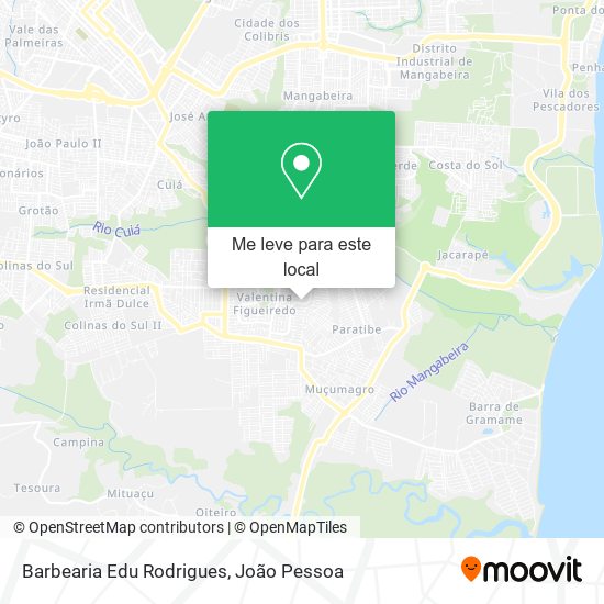 Barbearia Edu Rodrigues mapa