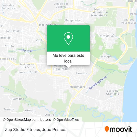 Zap Studio Fitness mapa