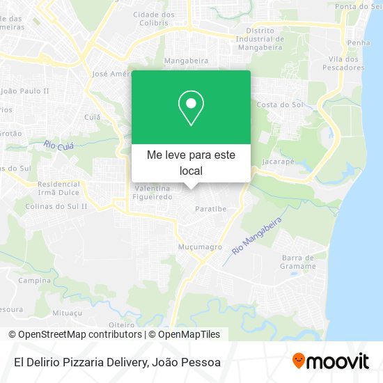 El Delirio Pizzaria Delivery mapa