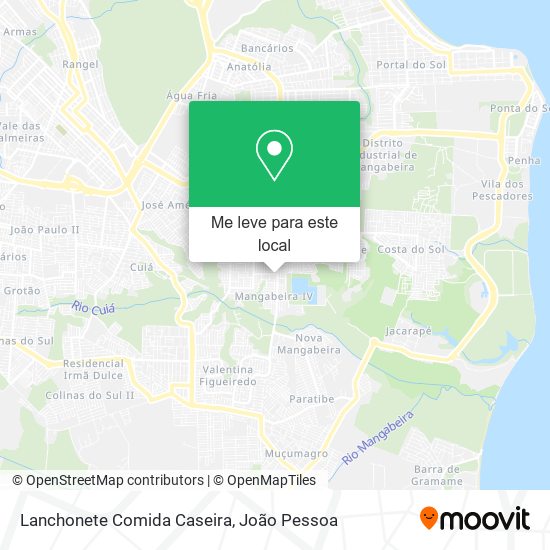 Lanchonete Comida Caseira mapa