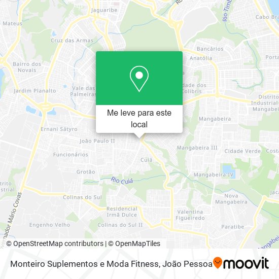 Monteiro Suplementos e Moda Fitness mapa