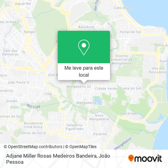 Adjane Miller Rosas Medeiros Bandeira mapa