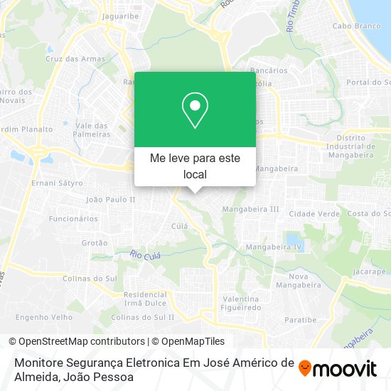 Monitore Segurança Eletronica Em José Américo de Almeida mapa