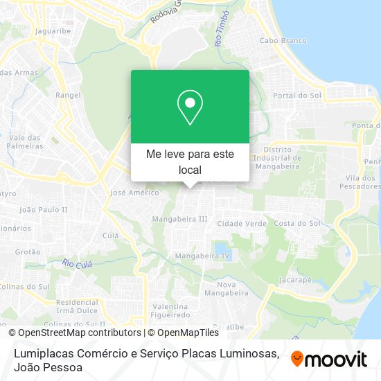 Lumiplacas Comércio e Serviço Placas Luminosas mapa