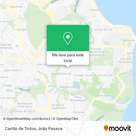 Cartão de Todos mapa