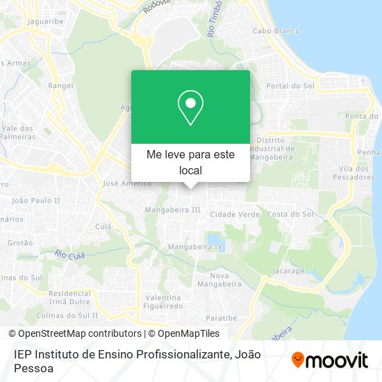 IEP Instituto de Ensino Profissionalizante mapa