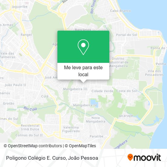 Poligono Colégio E. Curso mapa