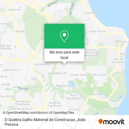 O Quebra Galho Material de Construcao mapa