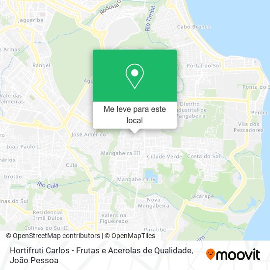 Hortifruti Carlos - Frutas e Acerolas de Qualidade mapa