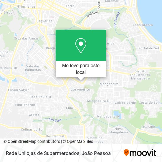 Rede Unilojas de Supermercados mapa