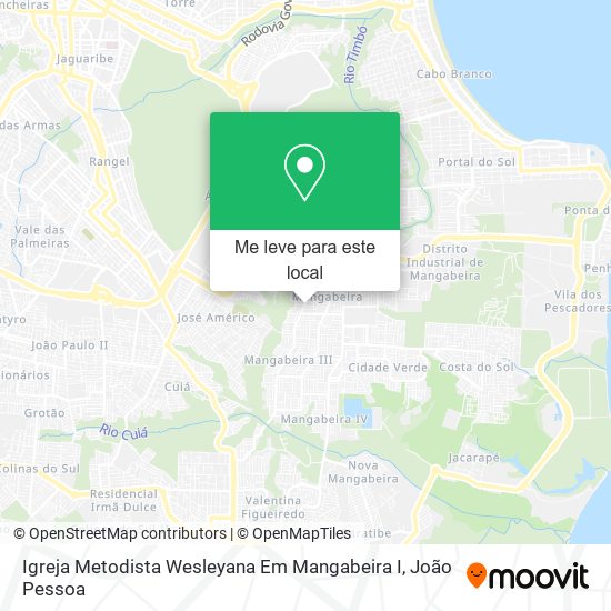 Igreja Metodista Wesleyana Em Mangabeira I mapa