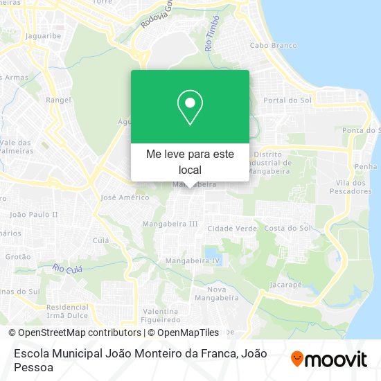 Escola Municipal João Monteiro da Franca mapa