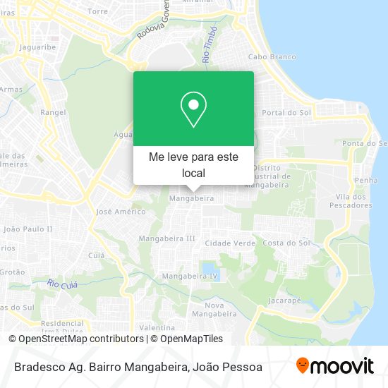 Bradesco Ag. Bairro Mangabeira mapa