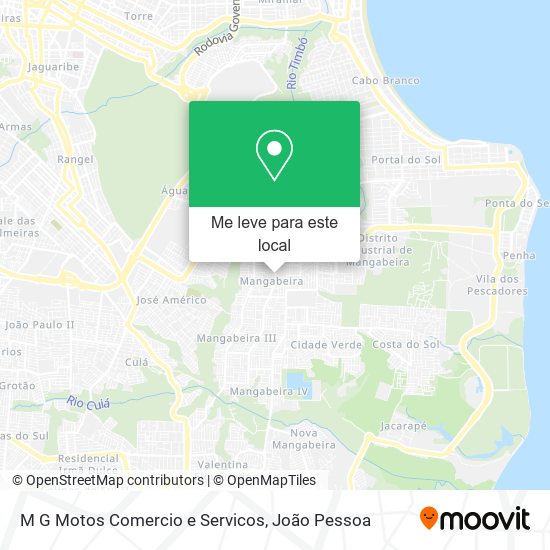 M G Motos Comercio e Servicos mapa