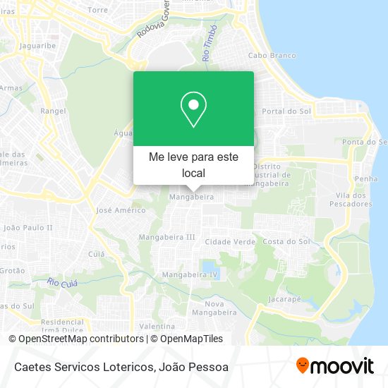 Caetes Servicos Lotericos mapa