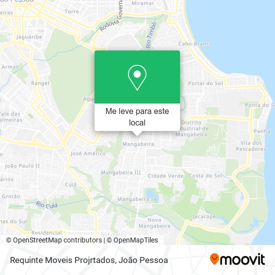 Requinte Moveis Projrtados mapa