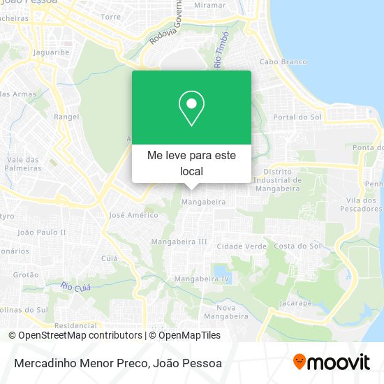 Mercadinho Menor Preco mapa