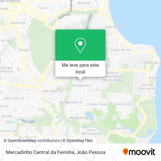 Mercadinho Central da Feirinha mapa