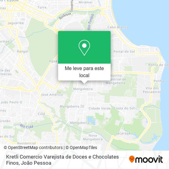 Kretli Comercio Varejista de Doces e Chocolates Finos mapa