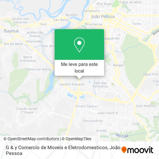 G & y Comercio de Moveis e Eletrodomesticos mapa