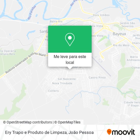 Ery Trapo e Produto de Limpeza mapa